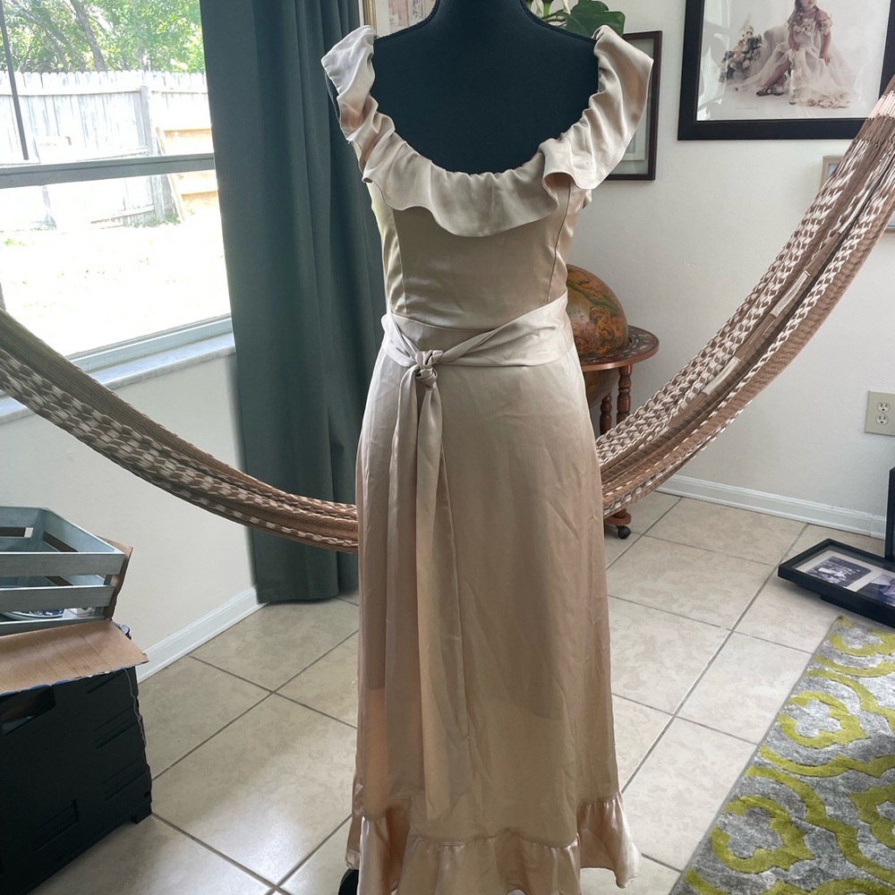 Show Me Your MuMu Cream Asymmetrical Sundress